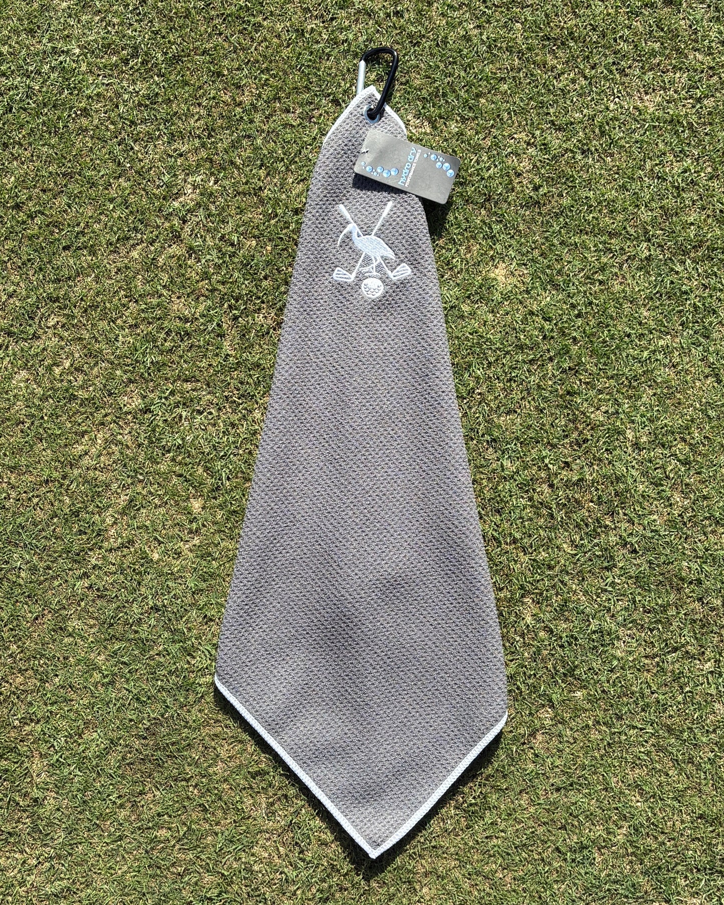 Pin Chicken Golf Towel- Grey