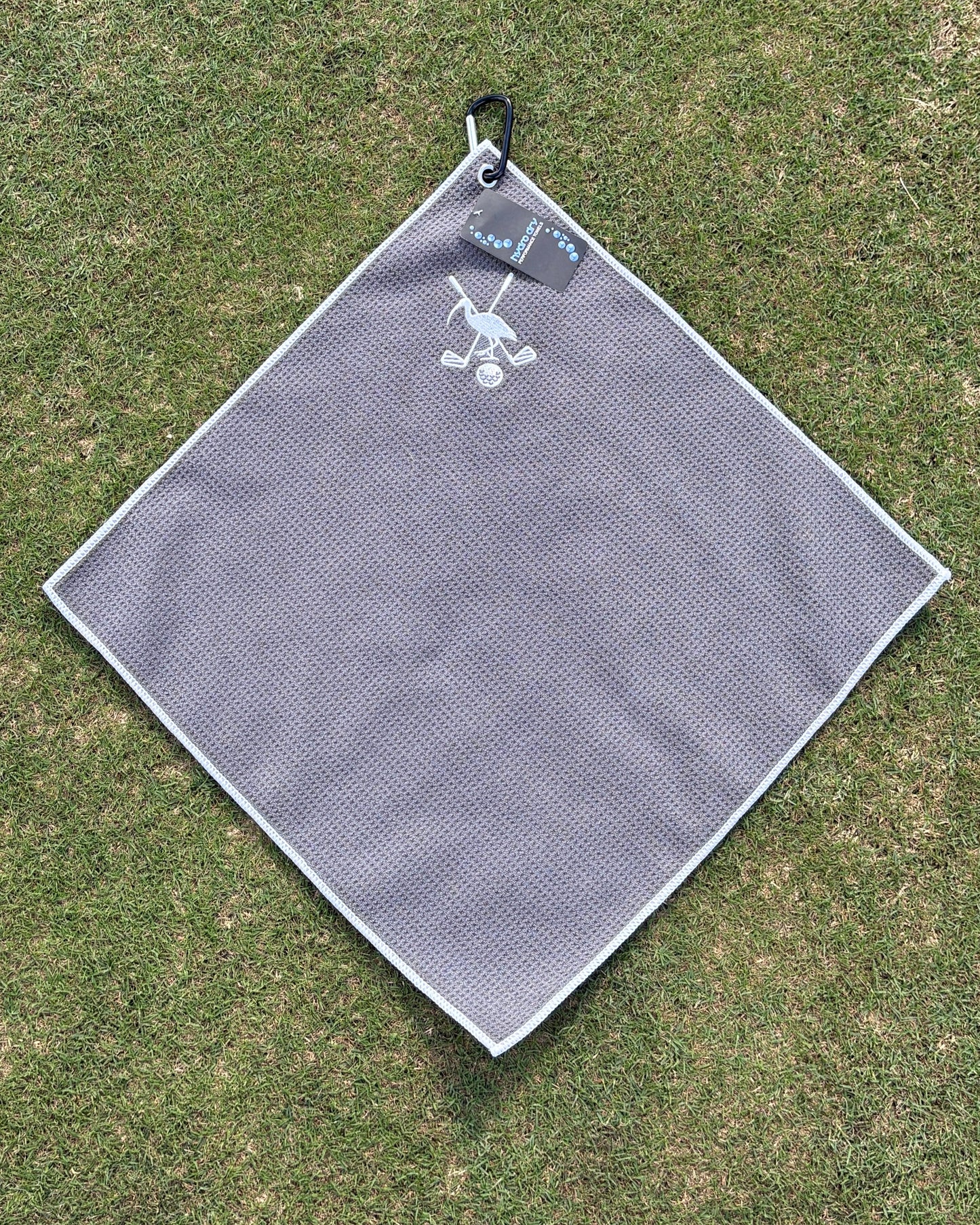 Pin Chicken Golf Towel- Grey