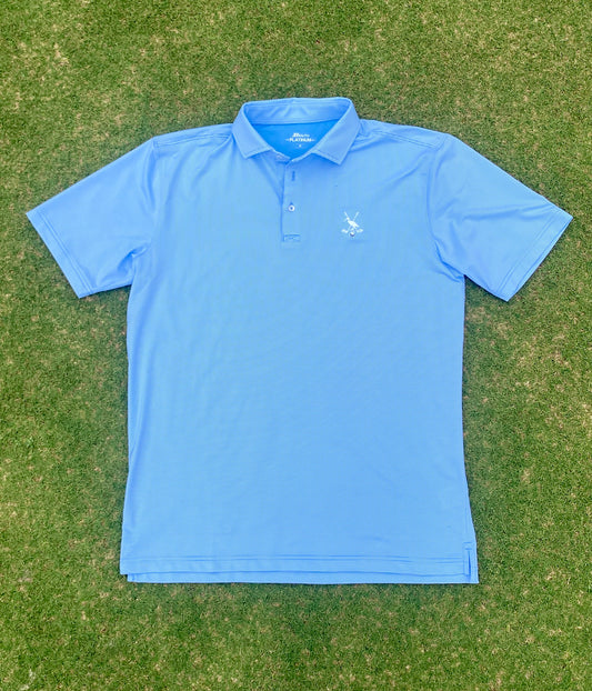 Pin Chicken Stripped Collared Shirt- Light blue