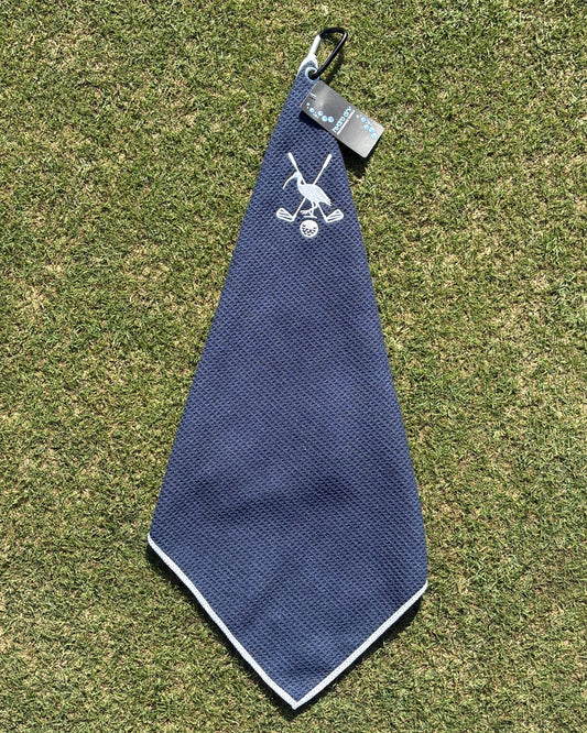 Pin Chicken Golf Towel- Blue