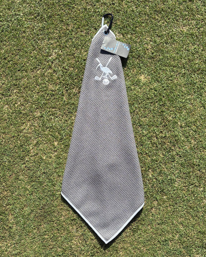 Pin Chicken Golf Towel- Grey