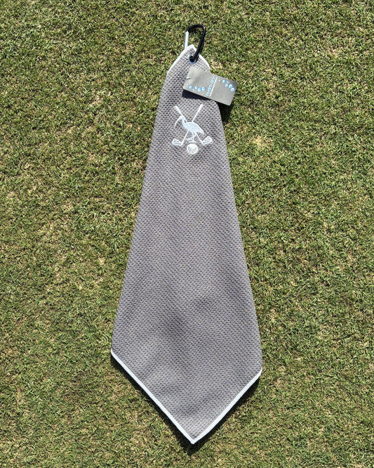 Pin Chicken Golf Towel- Grey
