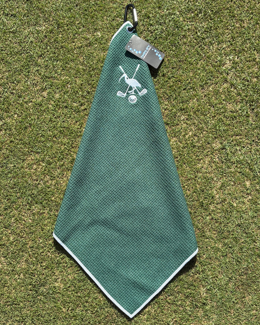 Pin Chicken Golf Towel- Green